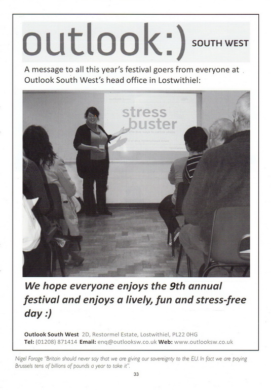 10th (2013) Lostwithiel Charity Beer Festival Programme